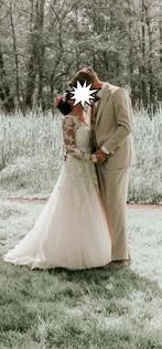 Pronovias Trouwjurk Maat 38, Trouwjurk, Wit, Pronovias, Ophalen of Verzenden