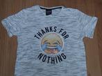 Leuk grijs / wit t-shirt met opdruk van emoji - omkeerbaar, Ophalen of Verzenden, Gebruikt, Meisje, Shirt of Longsleeve