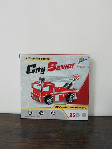 Brandweer ladderwagen 3D puzzel pull back auto beschikbaar voor biedingen