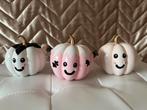 Halloween pompoen pompoenen set roze zwart wit goud USA, Ophalen of Verzenden, Zo goed als nieuw, Halloween of Griezel
