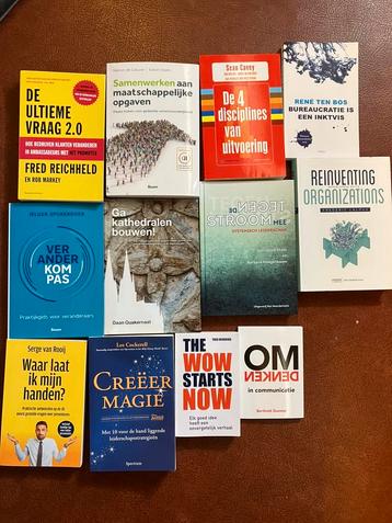 Partij managementboeken en leiderschapsboeken (vele nieuw) beschikbaar voor biedingen