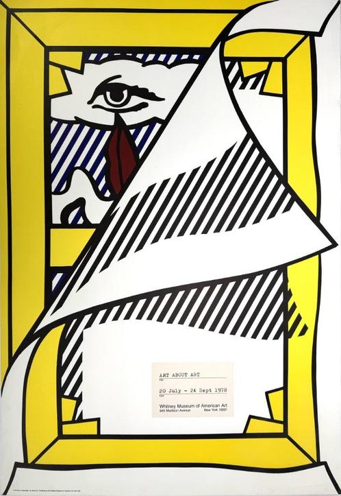 Affiche “Art About Art”, Roy Lichtenstein, Antiek en Kunst, Kunst | Litho's en Zeefdrukken, Ophalen of Verzenden