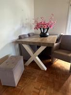 Eettafel + stoelen & klepbankje, Huis en Inrichting, 50 tot 100 cm, Overige materialen, 150 tot 200 cm, Landelijk