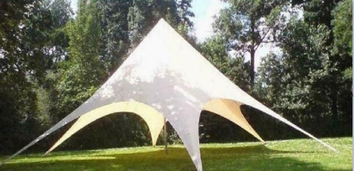 Professionele Stertent. Starshade 14x14m -Wit -Zwart Creme, Tuin en Terras, Partytenten, Nieuw, Stertent, 8 meter of meer, Ophalen of Verzenden