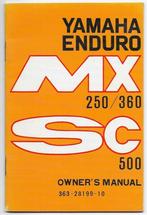 Yamaha MX250 MX360 SC500 manual (027v), Motoren, Ophalen of Verzenden, Yamaha