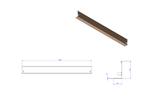 Kantopsluiting cortenstaal recht 100x50x1.5 L=1000, Overige materialen, 100 tot 200 cm, Www.cortenstunter.nl, Nieuw