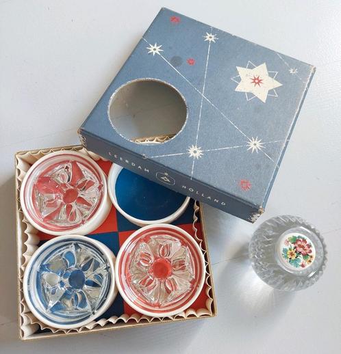 Leerdam 3x Kandelaar Kristal Ster Vintage GRATIS Presspapier, Antiek en Kunst, Antiek | Glas en Kristal, Ophalen of Verzenden