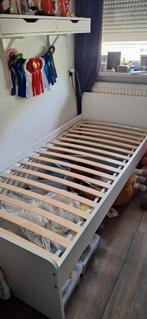 Askvoll ikea bed 90200, Ophalen, 90 cm, Eenpersoons, Wit
