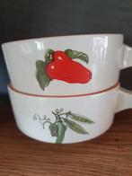 2 leuke gave soepkommen retro jaren 70, Verzamelen, Retro, Ophalen of Verzenden, Huis en Inrichting