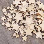 100 Sterren Schijfjes Hout Houten Plakjes Decoratie Knutsel, Hobby en Vrije tijd, Verzenden, Nieuw, Materiaal