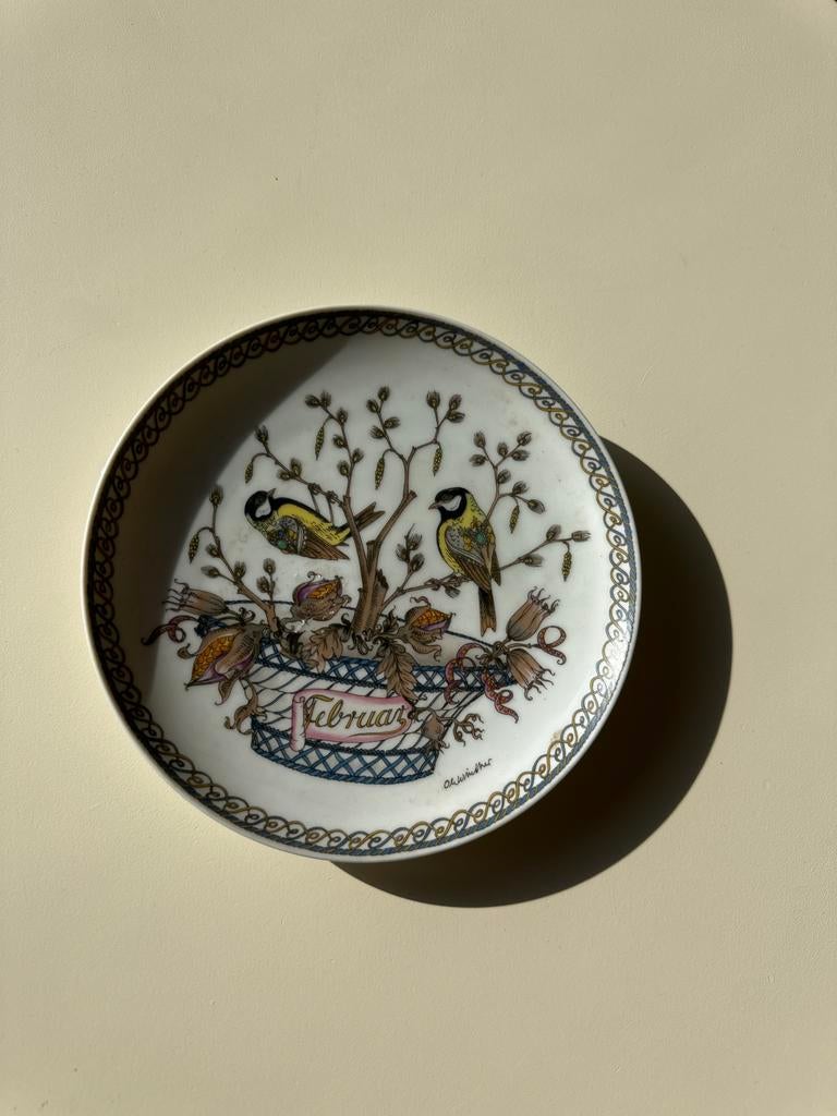 Vintage Hutschenreuther Verzamelaar Bord Februari, Ophalen of Verzenden