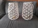 2x windlicht wit 36cm, Overige materialen, 25 tot 50 cm, Wit, Ophalen of Verzenden