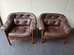 Set van twee vintage fauteuils Sven Elekaer, Huis en Inrichting, Ophalen, Gebruikt, Vintage, 75 tot 100 cm