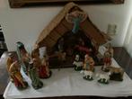 Prachtige sfeervolle oude kerststal.  20 beelden, Diversen, Ophalen of Verzenden, Gebruikt