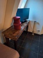 Sidetable van donker teakhout 40 diep, 76 hoog, 130 breed, Huis en Inrichting, Tafels | Sidetables, Ophalen, 100 tot 150 cm, Teakhout