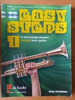 lesboek : Easy steps 1 trompet + 2 cd's en dvd, Gebruikt, Les of Cursus, Ophalen of Verzenden, Blues