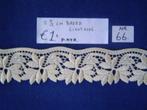 Nr 66) Super mooi vintage kant goudgeel 0,75 per meter, Verzenden, Nieuw, Kant