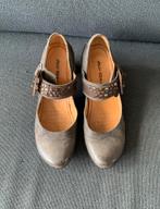 Airstep grijs/blauw leren pumps met studs mt 40., Pumps, Blauw, Airstep, Ophalen of Verzenden
