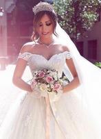 Luxe nieuwe prinsessen trouwjurk Anastasia €849 34 t/m 50, Ophalen, Nieuw, Wit, Trouwjurk