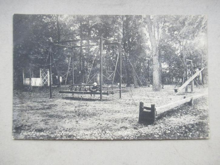 Paterswolde - Speeltuin Hotel Twee Provincien ca. 1920, Verzamelen, Ansichtkaarten | Nederland, Gelopen, Drenthe, Voor 1920, Ophalen of Verzenden