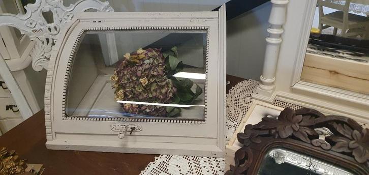 Antiek vitrine kastje / etalage display, Antiek en Kunst, Curiosa en Brocante, Ophalen