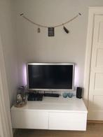 Zwevend TV Meubel Hoogglans Wit - Zen lifestyle, Ophalen, Kunststof, 100 tot 150 cm, Zo goed als nieuw