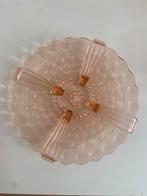 Groot bord roze persglas art-deco, Ophalen of Verzenden