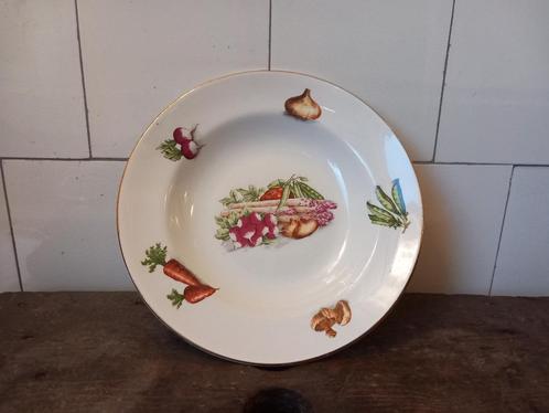 60 vintage diep soepbord Frankrijk brocante Moulin des Loups, Huis en Inrichting, Keuken | Servies, Verzenden