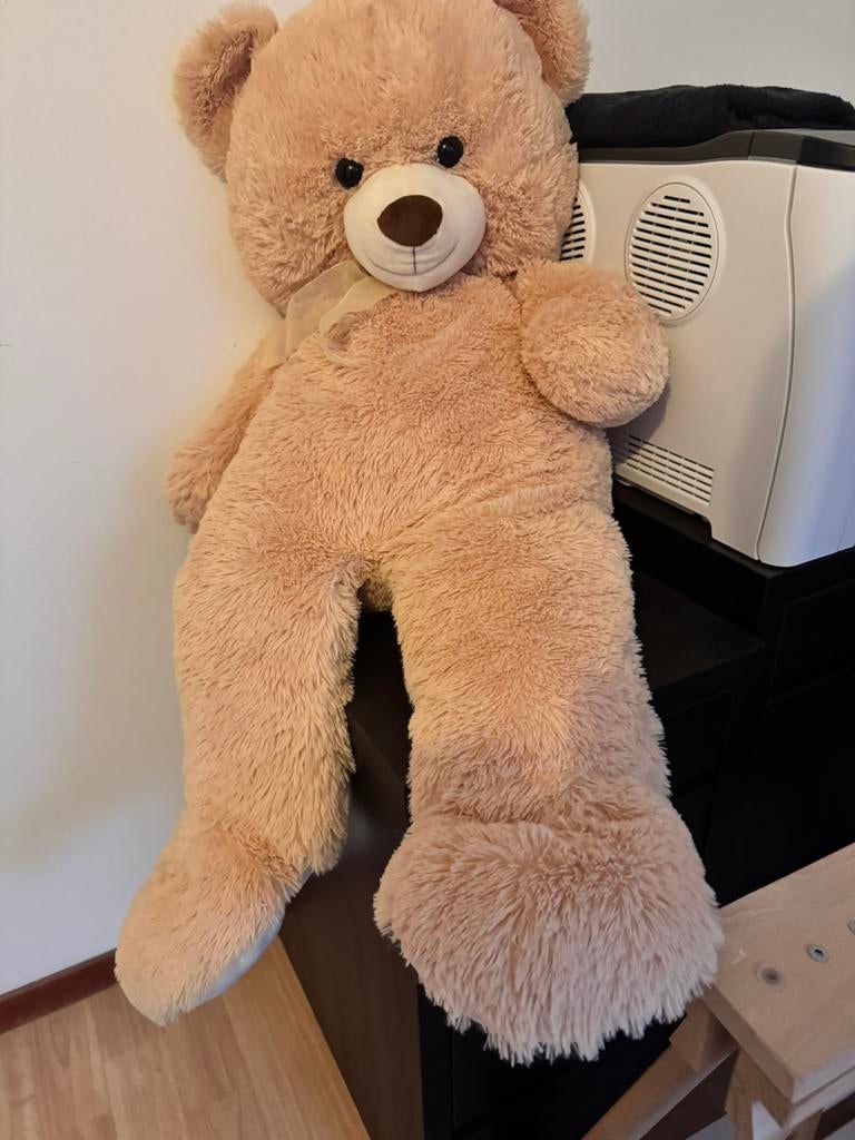 Knuffelbeer groot (1 meter), Ophalen, Zo goed als nieuw, Stoffen beer, Overige merken