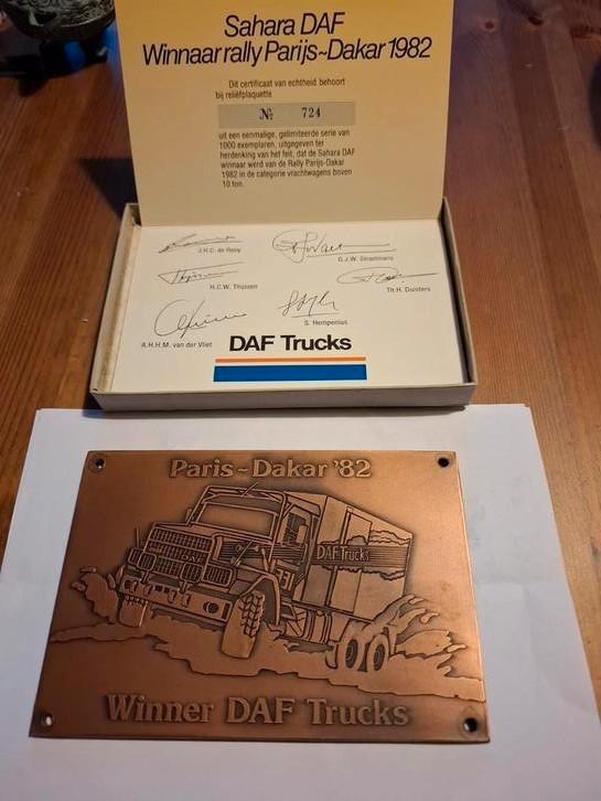 DAF, Winnaar Parijs Dakar 1982, Verzamelen, Automerken, Motoren en Formule 1, Zo goed als nieuw, Auto's, Ophalen of Verzenden