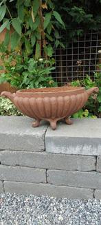 Brocante gietijzeren jardinière bloembak, Ophalen of Verzenden, Zo goed als nieuw