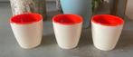Emsa retro eierdopjes wit oranje vintage pasen Koningsdag, Verzamelen, Ophalen of Verzenden, Huis en Inrichting