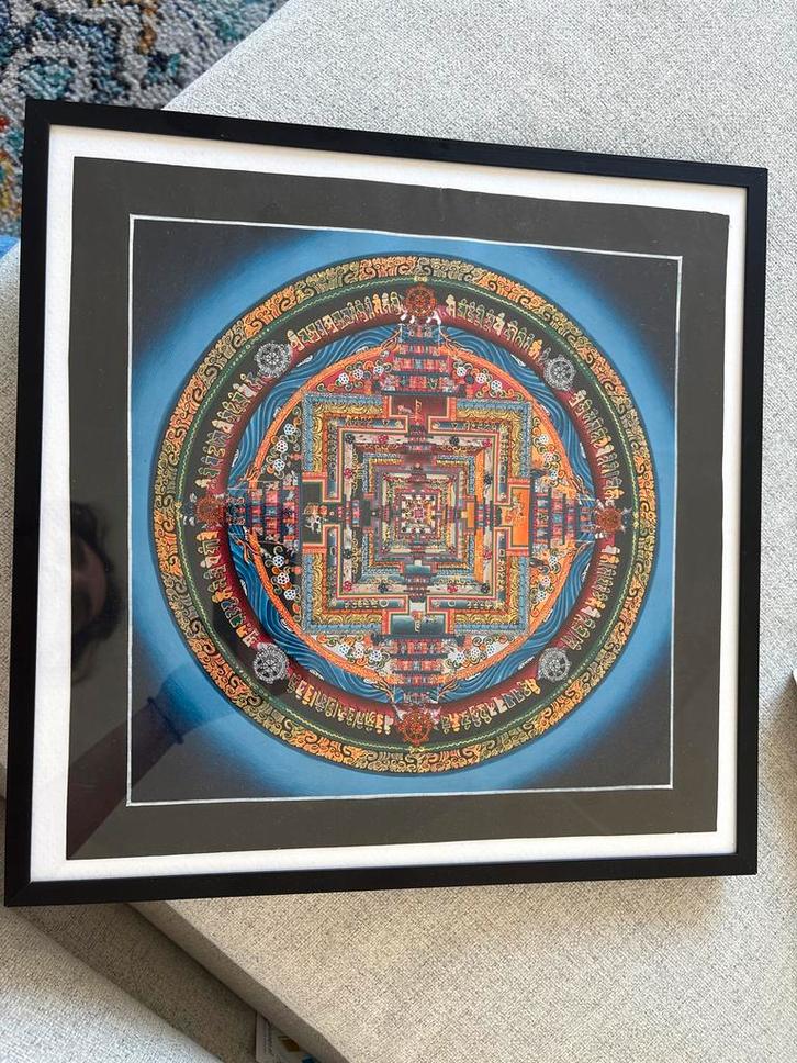 Thangka Schilderij uit Nepal, Antiek en Kunst, Kunst | Overige Kunst, Ophalen of Verzenden
