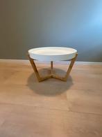 Ronde Bijzettafel/Salontafel met Dienblad, Ophalen, Minder dan 45 cm, Minder dan 55 cm, Rond
