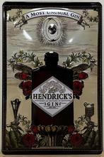 Hendricks Gin fles relief reclamebord van metaal wandbord, Nieuw, Reclamebord, Ophalen of Verzenden