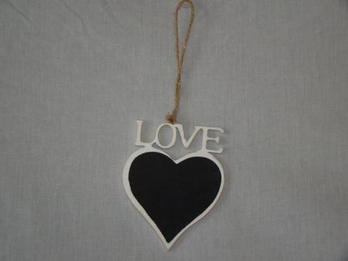 Hanger hart krijtbord met tekst LOVE p/st., Huis en Inrichting, Woonaccessoires | Overige, Nieuw, Ophalen of Verzenden