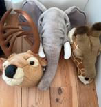 Bibib dierenkoppen ( giraffe hert en olifant), Ophalen, Zo goed als nieuw, Wanddecoratie