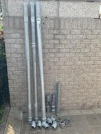 Zinken regenpijpen diameter 80 en bladvangers, Ophalen, 2 tot 4 meter, Zo goed als nieuw, Zink