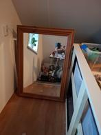 Grote massief houten facet geslepen spiegel, Ophalen, Zo goed als nieuw, Rechthoekig, Minder dan 100 cm