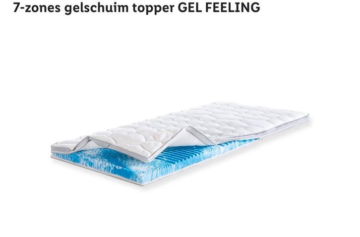 Geltopper van de Lidl (ophalen), Huis en Inrichting, Slaapkamer | Beddengoed, Zo goed als nieuw, Overige typen, Eenpersoons, Wit