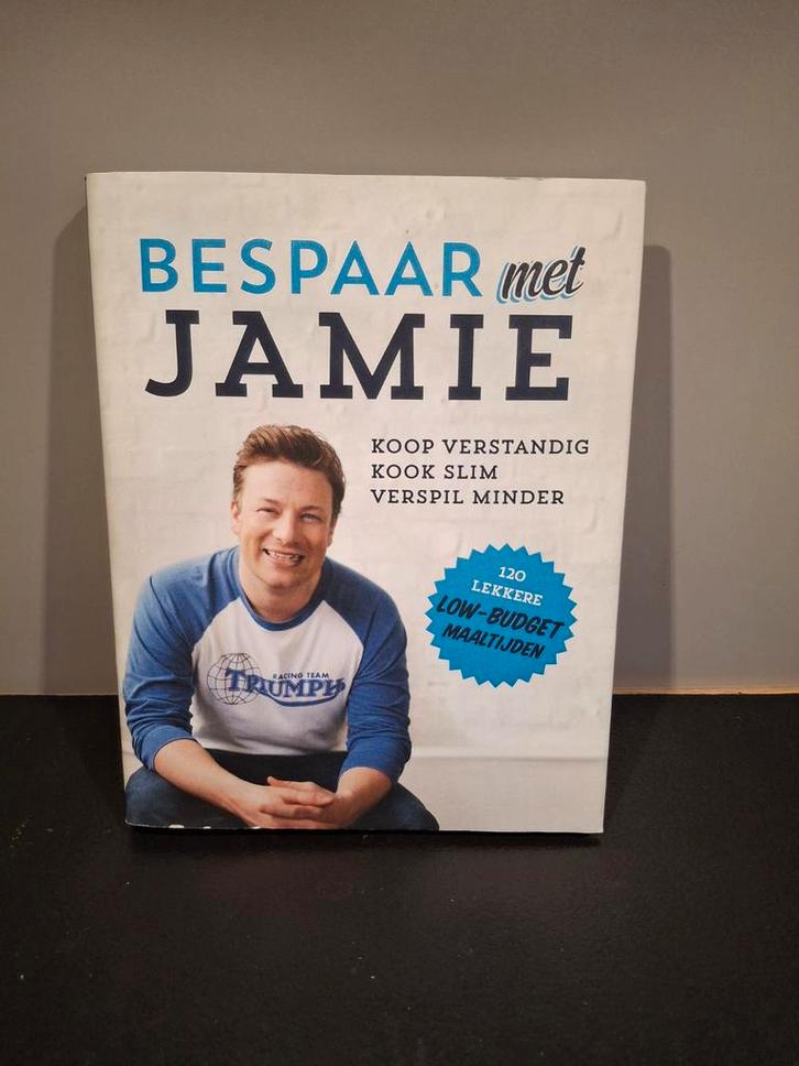 Jamie Oliver - Bespaar met Jamie, Boeken, Kookboeken, Zo goed als nieuw, Hoofdgerechten, Overige typen, Europa, Gezond koken, Ophalen of Verzenden