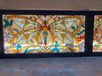 3 grote panelen loodglas, Antiek en Kunst, Ophalen of Verzenden