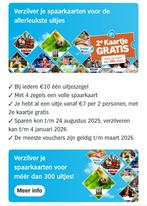 2e Kaartje gratis op heel veel uitjes, Tickets en Kaartjes, Kortingen en Cadeaubonnen, Twee personen, Kortingsbon