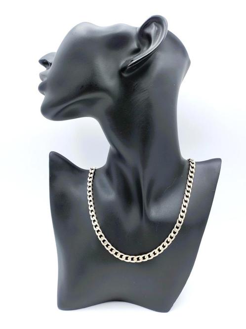 Zilveren heren ketting, 51 cm, Sieraden, Tassen en Uiterlijk, Kettingen, Gebruikt, Zilver, Zilver, Verzenden