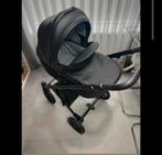Anex e/type zwart leer kinderwagen incl luiertas regenhoes, Zo goed als nieuw, Combiwagen, Verstelbare duwstang, Ophalen