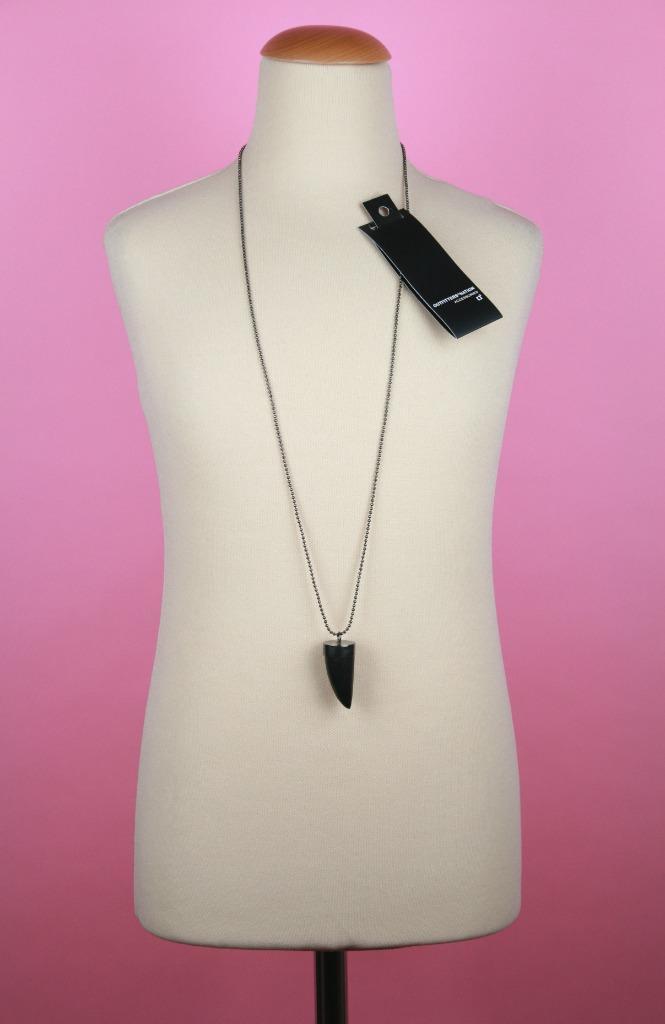 *NIEUW* Outfitters Nation ketting 90 cm met zwarte tand, Sieraden, Tassen en Uiterlijk, Kettingen, Nieuw, Overige materialen, Zwart