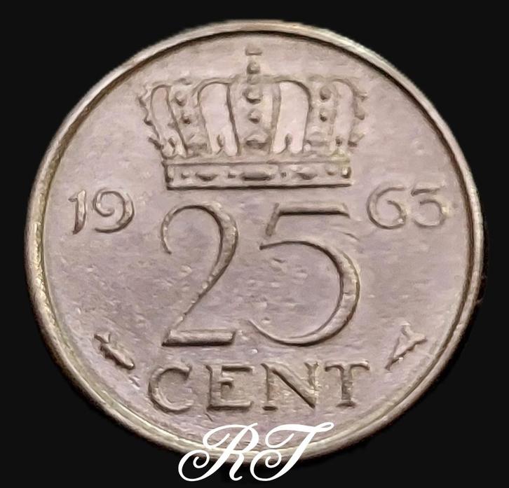 Te koop Nederlandse 25 Cent Juliana uit 1963., Postzegels en Munten, Munten | Europa | Niet-Euromunten, Losse munt, Overige landen