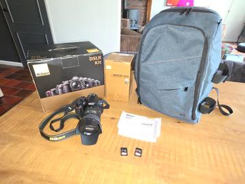 Nikon D3400 met 18-200mm Lens + Tas+2 opslagkaartjes beschikbaar voor biedingen