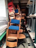 grote partij school meubelen, bureau en stapelstoelen export, Ophalen, Gebruikt