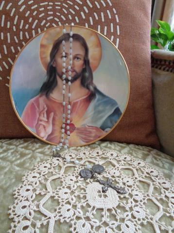 Brocante Witte Rozenkrans ** Mimosa ** beschikbaar voor biedingen